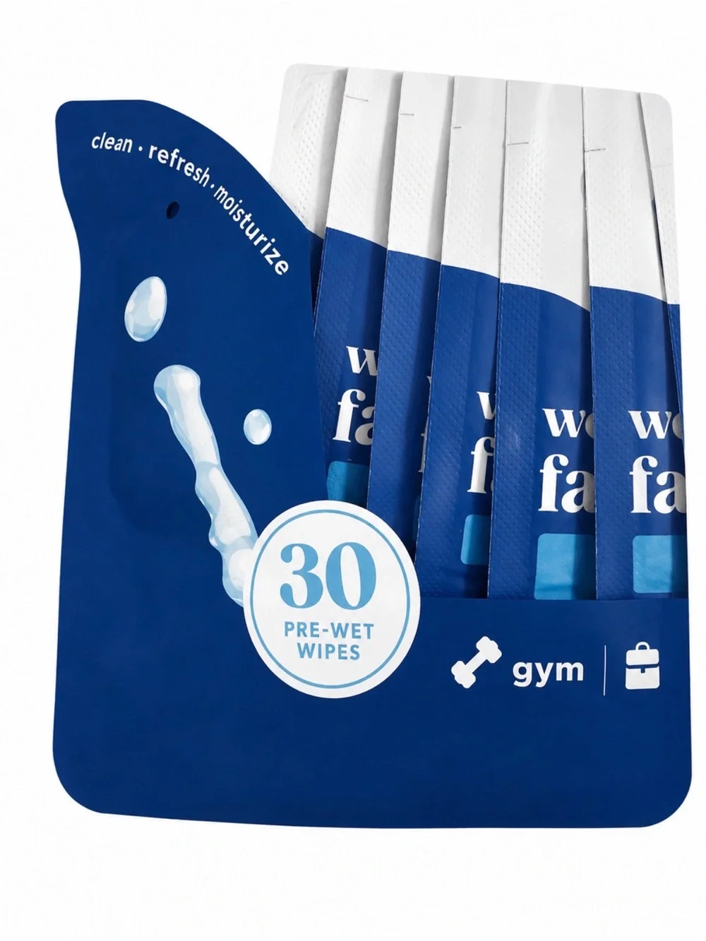 SINGLES Women’s Face & Body Wipes Fragrance Free 30 Travel Packs